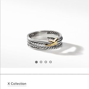 David Yurman X crossover ring w 18k gold